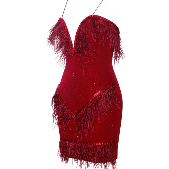 All Eyes On Me Red Mini Dress - Picture 5 of 6